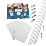 Palisade 25.6 in. x 14.8 in. Interlocking Vinyl Tile Shower and Tub Surround Kit in Dusty Pearl