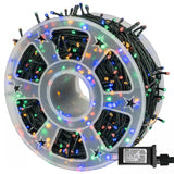 Dazzle Bright 164 FT 500 LED Christmas String Lights, Waterproof Green Wire String Lights with 8 Modes, Outdoor Christmas Decora