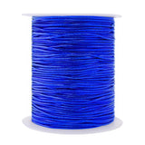 Mandala Crafts 1.5mm Metallic Cord Tinsel Elastic Rope for Gift Wrapping - Royal Blue Cord Stretch Wrapping Ribbon - 109 Yds Roy