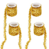 Tongcloud 4 Rolls Halloween Christmas Tinsel Ribbon Metallic Garland