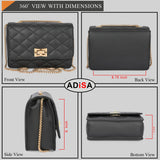 Adisa Women'S Girls Party Sling Bag With Gold Chain (Sl5090-Bla_Black),Black,,B09RWSQN34