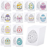 12 Packs Pre Drawn Canvas To Paint, 5 X 7 Easter Eggs Pre Printed Canvas For Kids, Pre Stretched Canvas Outline Painting Board