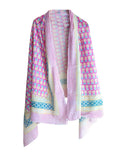 India Scarves Bagru Block Print Pure Cotton Sarong, Sarong Beach Wrap, Cotton Sarong, Pareo, Summer Beach Pareo,Size 45X80 Inc (