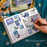 Aromoty Vintage Oil Painting B6 Notebook (Navy Blue-Gallery)