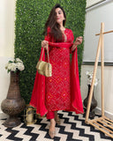 Gosriki Women'S Rayon Blend Straight Printed Kurta With Pant & Dupatta (Turae-Red-Vks01-Gs_3Xl_Red_Xxx-Large),Red,3,B0D9WF7STR