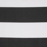 Dii Cabana Stripe Outdoor Tabletop Collection, Stain/Wrinkle Resistant & Waterproof, 60 Round, Tablecloth, Black