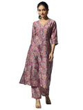 Libas Womens Printed Silk Blend Co-Ord Set For Women