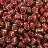 CZZZY 200Pcs Sports Beads Acrylic Rugby Bead 12mm Sports Style Beads for Jewelry Making Crafts DIY Necklace Bracelet Making(Rugb