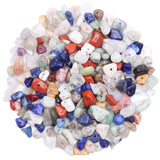 500 pcs Natural Chip Stone Beads, Beach Stone 5-8 mm Irregular Gemstones Healing Crystal Loose Rocks Bead Hole Drilled for Jewel