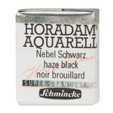 Schmincke - HORADAM AQUARELL, Super Granulation, 14 970 044 Haze Black, 1/2 pans, very strong granulating colors, finest, super 