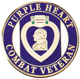 EagleEmblems P14682 PINPurple Heart,Combat Veteran (1)
