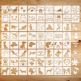 Marspark 66 Pcs Valentines Small Stencils for Crafts Reusable 3 Inch Stencils for Painting on Wood DIY Craft Paint Template for