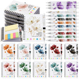 Chuangdi 10 Sets Back to School Teacher Gifts Appreciation Journal Inspirational Notebook with Sticky Notepad Ballpoint Pen Bulk