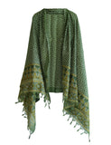 India Scarves Power Blue Color Khadi Cotton Art Silk Dupatta