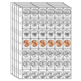 MUQING 840 Pockets Coin Pages, 20 Sheets Pocket Inserts Collecting Sleeves for Coin, Coin Collection Storage Supplies, Coin Coll