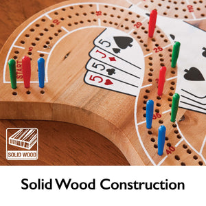 Mainstreet Classics Wooden ''29'' Cribbage Board Game Set
