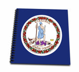 3dRose db_55347_2 State Flag of Virginia PdUs Memory Book, 12 by 12Inch