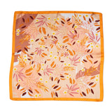 Salty Blush Bloom Meadow Scarf Orange For Women & Girls | Stylish Soft & Lightweight | Silk Neck Scarf | Hair Scarf | Head Scarf