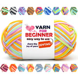 50g Rainbow Beginner Crochet Yarn for Crocheting and Knitting Multicolor Cotton Crochet Yarn for Beginners Cotton Easy Yarn for 