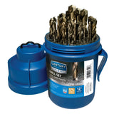 Century Drill & Tool Pro Grade Cobalt Drill Bit Set 29 Piece Set for Stainless Steel and Hard Metal, Made in The USA with Ha