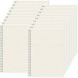 12 Packs Graph Paper Notebook Graph Grid Spiral A5 Spiral Journal With 160 Pages 100Gsm Thick Paper Grid Notebook Square Graph N