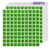 STARLIBOO 1 to 100 Consecutive Number Stickers, 0.4 inch Square Small Number Stickers Labels for Inventory, Storage, Organizing,