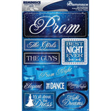 Reminisce Signature Dimensional Stickers, 4.5 by 6Inch SheetProm