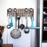 Treegift Wall Mounted Spoon Holder Utensils Stand Utensil Rack Multipurpose Stand Cutlery Holder Hooks for Kitchen Organizer. Si
