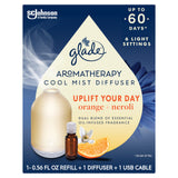Glade Aromatherapy Diffuser & Essential Oil, Air Freshener for Home, Uplift Your Day Scent with Notes of Orange & Neroli, 0.56 F