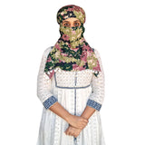 Switchon Scarf Hijab Mask Rayon Printed Fancy Scarf For Women Size Adjustable Hook Loop Tape (Multicolor)