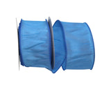 Reliant Ribbon 92975W-053-40F Dupioni Supreme Wired Edge Ribbon, 2-1/2 inch X 10 Yards, Blue