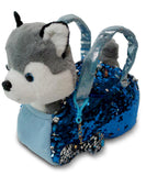 Little Jupiter Pet Plush Set with Purse w/Reversible Sequins & Charm - Stuffed Animal Toy for Kids Ages 3-7 Years - Stuffed Anim