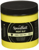 Speedball Fabric Screen Printing Ink, 8Ounce, Night Glo Yellow, Glow in The Dark