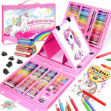 Art Supplies, Art Kits Arts and Crafts for Kids Age 4-6 6-8 8-12 with Trifold Easel,Includes Sketch Pads,Oil Pastels,Crayons,Col