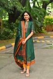 Gosriki Women'S Rayon Viscose Solid Anarkali Kurta With Dupatta (Samuti Green-Gs_S_Green_Small),Green,,B0DV4D7DZ4