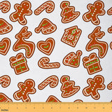 Feelyou Sweet Christmas Fabric by The Yard, Xmas Santa Claus Theme Upholstery Fabric for Chairs and Home DIY Projects, Christmas