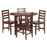 Winsome Alamo Dining, 4 Chairs, Walnut
