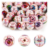 15Pcs Acrylic Beads Round 16mm UV Blood Devil's Eye Printed Halloween Fit for DIY Bead Pen Accessories Phone Chain Keychain Bead