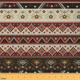 Rustic Fabric By The Yard Southwestern Upholstery Fabric Aztec Tribal Native American Decorative Fabric Red Green Abstract Geome