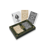 KEM Arrow Black and Gold, Bridge Size Standard Index Playing Cards (Pack of 2), Arrow Black/Gold