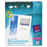 Avery 74106 Heavyweight Sheet Protectors, Letter Size, Diamond Clear, 50/BX