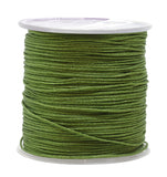 Mandala Crafts Nylon Satin Cord for Jewelry Making - 1mm 109 Yards Nylon Green Strings Rattail Chinese Knotting Cord for Bracele