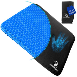 SelectSoma Gel Seat Cushion for Long Sitting Pressure Relief for Back, Sciatica, Coccyx, Tailbone Pain - Cushion for Office Chai