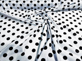 New Creations Fabric & Foam Inc, 60 Wide by Premium Polka Dot Poly Cotton Fabric (Black Dot on White, 1 Yard)