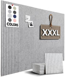 WALLHERO Office Cork Board, 59x36 | 15 Pack | Felt Tiles for Wall, Tac Board, Large Felt Board, Wall Protector for Dart Board, (