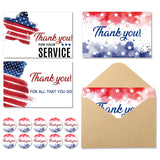 Seajan 120 Sets Veterans Day Gifts Patriotic Thank You Cards with Envelopes and Stickers American Flag Note Cards Bulk Veteran G