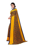 Anni Designer Women'S Georgette Saree With Blouse (Namrata),Yellow,Free,Georgette,Printed,With Blouse Piece
