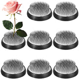 Sliner 8 Pcs 2.76 x 0.43 Inch Floral Frogs Round Brass Flower Holder Japanese Ikebana Vase Floral Frogs Arranger Fixed Tools Pin