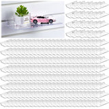 Maitys 150 Pack Plastic Slatwall Shelves, 4.5 x 10 Inches, Clear Wall Shelves for Home Shoe Stores Boutiques Supplies