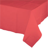 Creative Converting Rectangular Plastic Tablecover, 54 x 108, Red